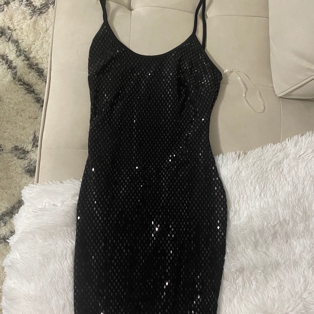 Embroider mini dress